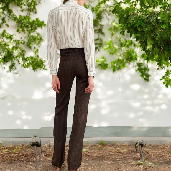 Worthington Women’s Brown Pinstripe Stretch Pants - Picture 4 of 16